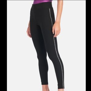 Tory Burch Cotton Jersey Side Chain Detail Legging